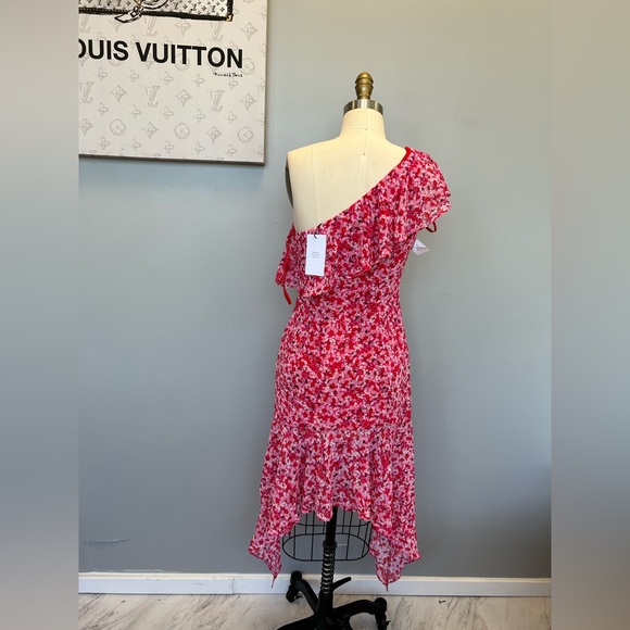 Fame and Partners Floral Hot Pink Dress - Picture 3 of 4